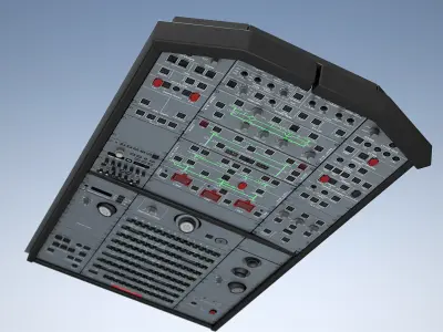 A319 A320 A321 Overhead Panel 3D model