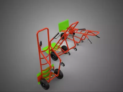 HEAVY DUTY HAND TRUCK CART FORK HANDTRUCK PALLET JACK PLATFORM 4 3D model