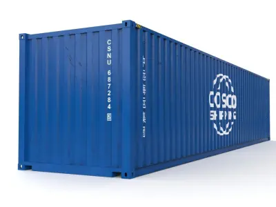 40 feet COSCO standard shipping container 3D model
