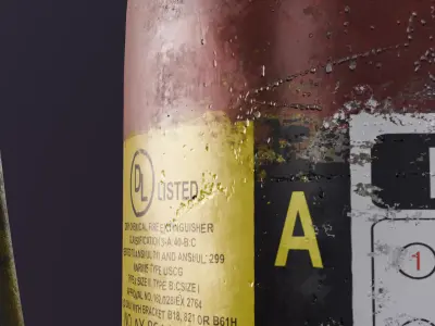 Fire Extinguiser - Game Ready Low-poly 3D model