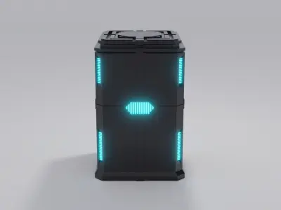 Sci-Fi Barrel 2 Low-poly 3D model