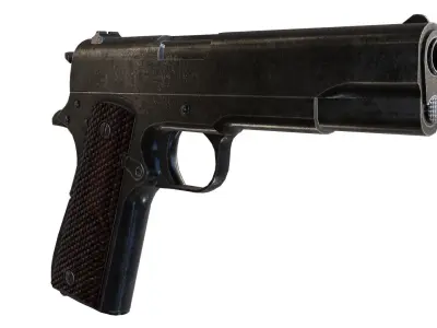 ColtM1911 Pistol Low-poly 3D model