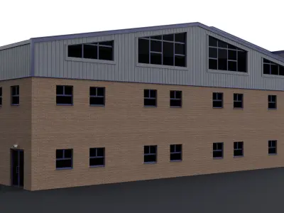 Warehouse 10 Low-poly 3D model