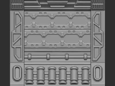 SCIFI MODULAR MAGNETIC DIORAMA CORRIDOR PLATES 3D print model