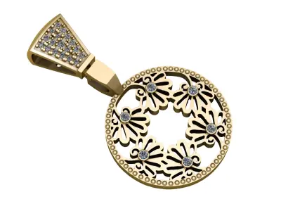18K Gold Diamond 3D print model