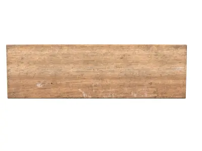 Wooden box Low-poly 3D model 3