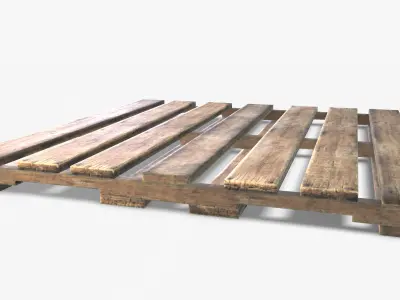 Pallet Wooden Game Ready PBR Textures Low-poly 3D model