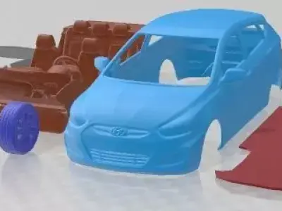 Hyundai Accent 2014 Printable Car 3D print model