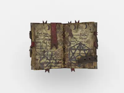 Old Witch Book 3D model