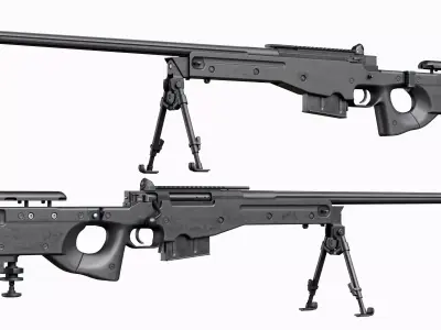 AWP Sniper Tactical Rifle L118 Low-poly 3D model