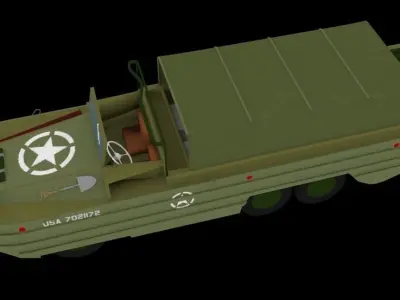 Anfibio DUKW Free 3D model