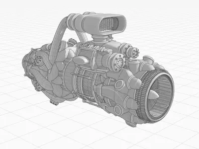Air Mincer Turbojet Engine 3D model
