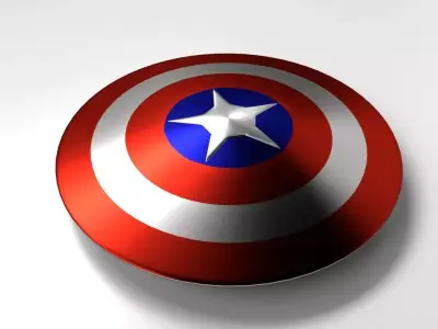 Captain America Shield 3D model shop