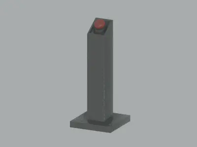 Pedestal Button 3D model