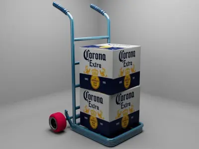 Beer cart 3D model