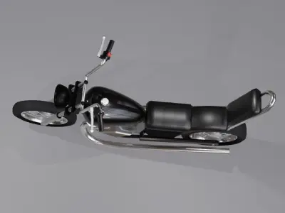 Moto Chopper - Custom Low-poly 3D model