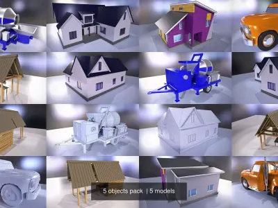 5 objects pack 