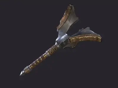 Fantasy Stylish Weapon- Mace of Shaw Low-poly 3D model Low-poly 3D model