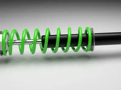 Car Shock Absorber 3D model Polygon mesh