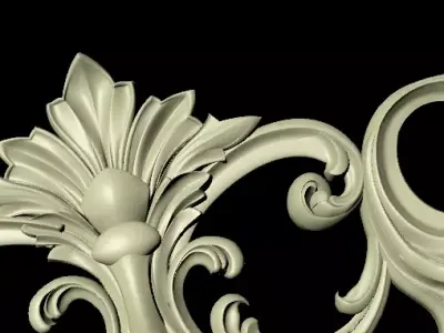 Central decor ornament for furniture 3D model 1152