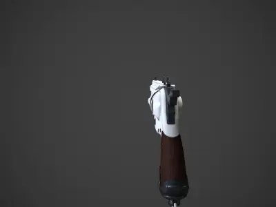 Game Ready Revolver Low-poly 3D model