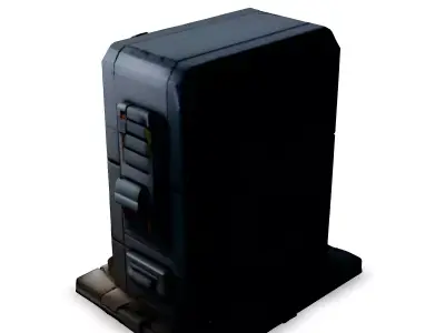 SciFi Utility Kiosk Game Asset Low-poly 3D model