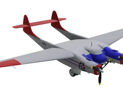 Burnelli Loadmaster Low-poly 3D model