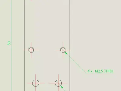 Universal Photoelectric Sensor Bracket - Flat Type M2-5 3D model