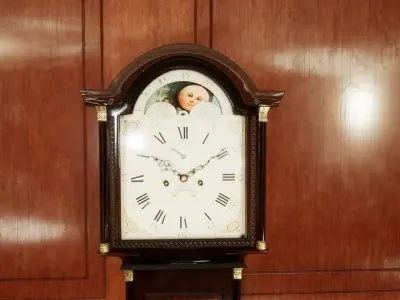 Grandfather Clock Low-poly 3D model