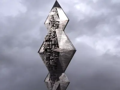 RA City Floating tower 3D model