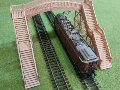 Wooden passage between platforms 1-87 FDM 3D print model