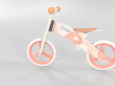 Kinderkraft Bicicletta in Legno RUNNER 3D model
