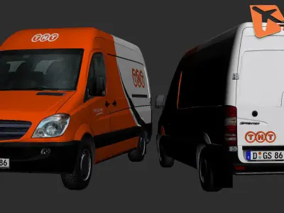 Mercedes-Benz Sprinter TNT Low-poly 3D model