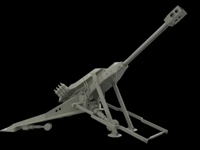 Cannon artillery 3D model