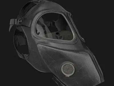 XM28 Gas Mask Low-poly 3D model