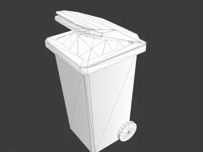 Garbage disposal bin Low-poly 3D model