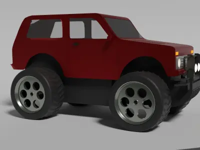 Offroad Car - RC Car Low-poly 3D model