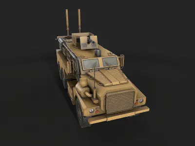 Cougar MRAP 6X6 Low-poly 3D model