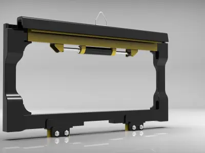 Side Shifter - Forklift Attachment 3D model
