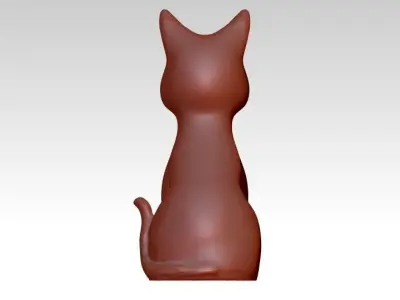 sitting cat statue Free 3D print model