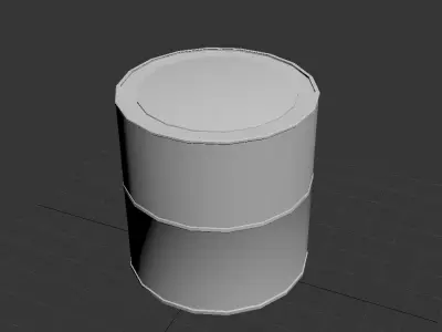 rusty oil tank Low-poly 3D model