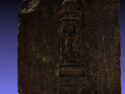 part of obelisk black granite Free 3D model