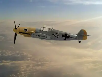 Messerschmitt Bf 109 3D model 10