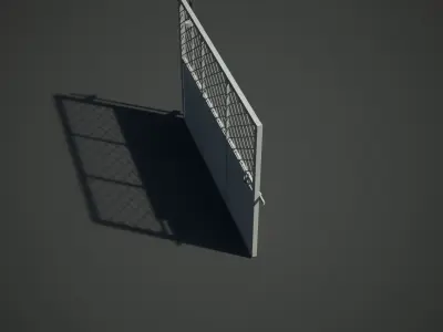 Single Entrance Gate Low-poly 3D model