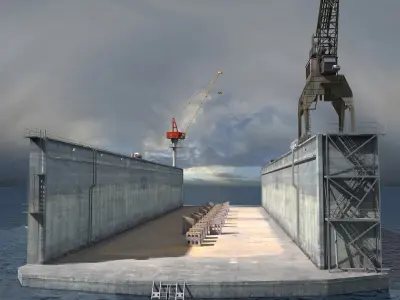  Dry Dock ( LOW POLY ) 