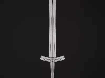 Low Poly Wooden Sword Free low-poly 3D model