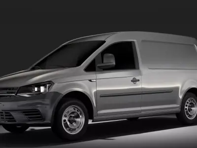 Volkswagen Caddy Panel Van L2 2RD 2017 3D model