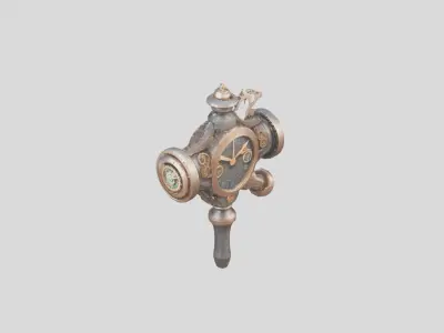 Steampunk Cog Hammer 3D Model Low-poly 3D model