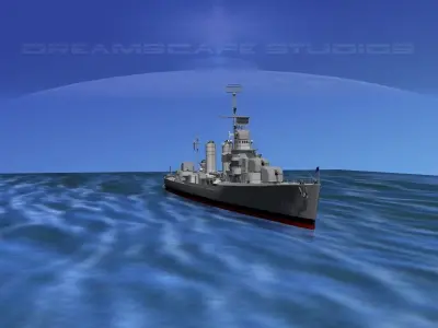 Gleaves Class Destroyer USS Quick 3D model