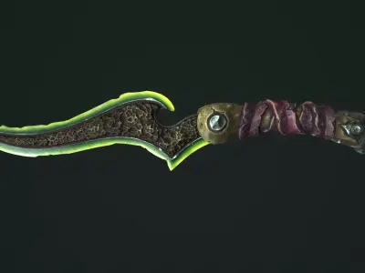 Undead dagger Low-poly 3D model